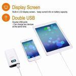 Konfulon Power Bank 10000mah Chargeur portable Double USB charge Rapide Ecran LCD