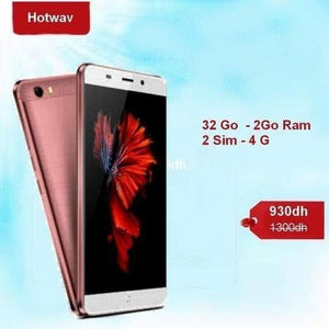 HOTWAV HOT 5 - 2+32 GO -2GO RAM-2 SIM- 4G- BATTERIE 3500 MAH - 1 AN DE GARANTI التوصيل بالمجان اليوم فقط